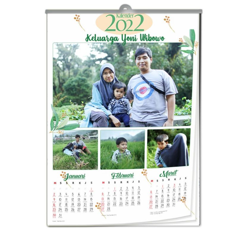 

Kalender Dinding 4 Lembar Bahan Art Paper 150gr
