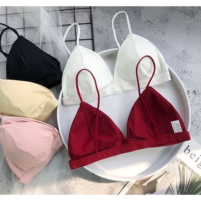 BV.ID BR620 BRA Wanita Tanpa Kawat Katun Halus Pakaian Dalam BH Bralette Elastis Seksi