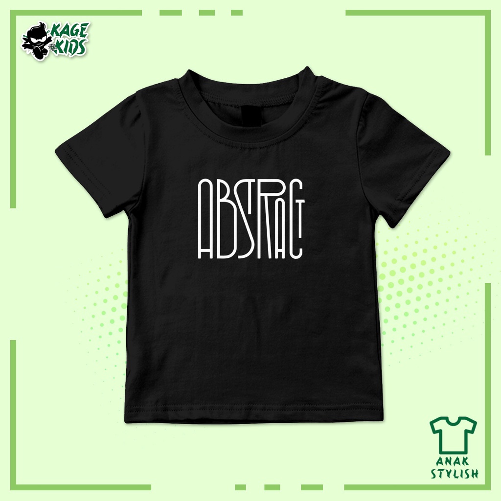 Kaos Distro Anak ABSRACT Laki Laki dan Perempuan / Umur 1-10 Tahun / Custom Request / Terlaris / Ker