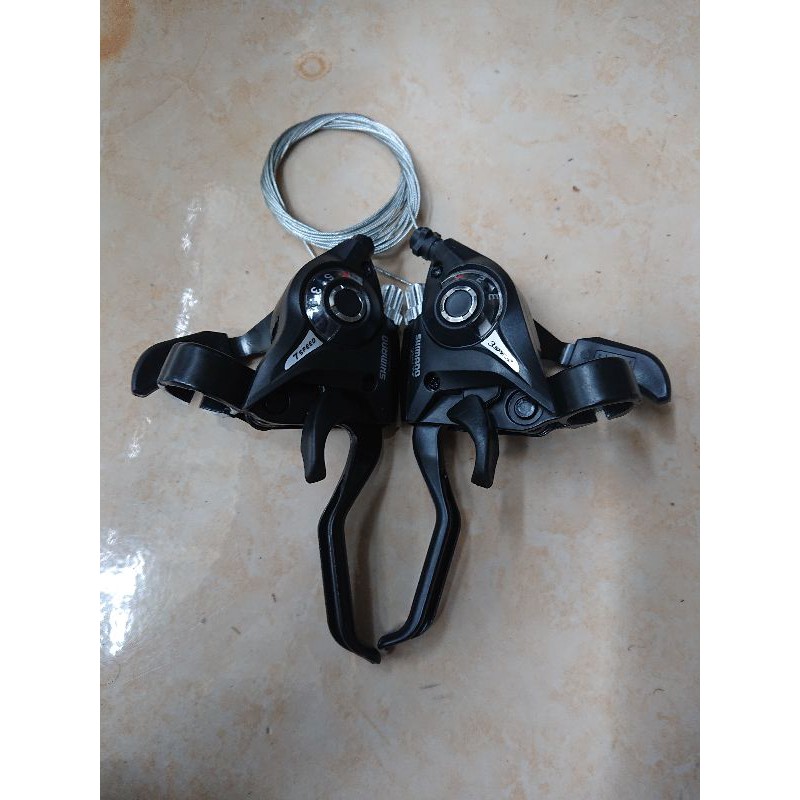 shifter sepeda 7 speed + handle sepasang