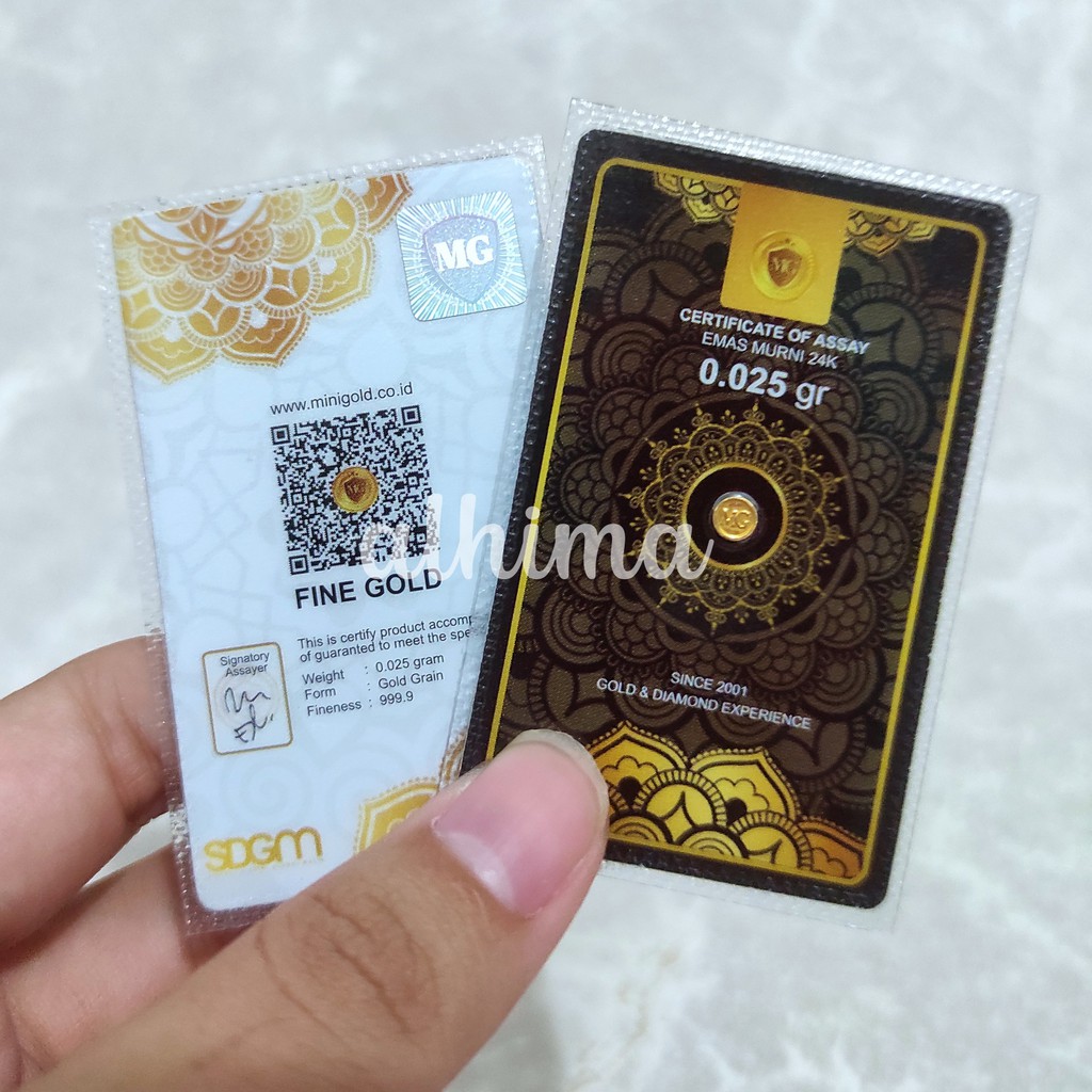 MINIGOLD 0.025 GRAM EMAS MINI 24K MINI GOLD BISA TUKAR ANTAM GARANSI BUYBACK