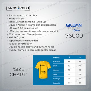  GROSIR  Kaos  Polos  GILDAN  PREMIUM 76000 Original Import 