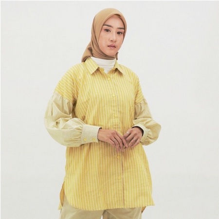 Dauky M Tunic Dropshoulder Stripe Smart Tunic Collection Baju Atasan Wanita