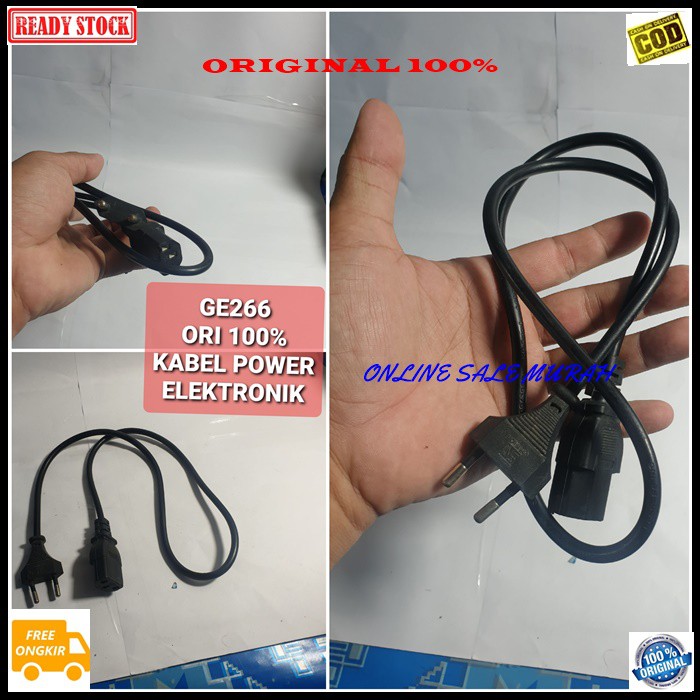 G266 Kabel power Listrik meter elektronik elektrik 3 pin cable laptop rice cooker multifungsi universal komputer cas casan setrum original G266  KABEL UKURAN 3 PIN  BISA SEGALA JENIS ELEKTRONIK YG MENGGUNAKAN KABEL 3 PIN  TEBAL DAN AWET  menggunakan kabel