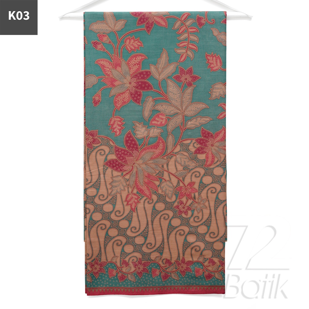 KAIN BATIK PREMIUM Bahan Katun Motif Kembang Bintang Warna Tosca 721655 Cap 72 Jarik Jarit Samping Kebat Panjang Batik Katun Modern Premium Bahan Seragam Batik Pernikahan Kantor Keluarga Murah Kamen Jadi Batik Bali Lembaran