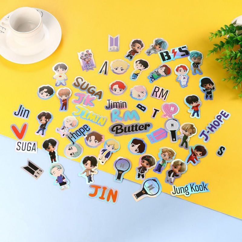 Sticker Hologram BTS BT21 KPOP Blackpink Stiker
