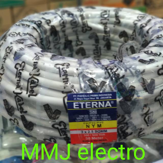 Kabel Eterna - Kabel Listrik Eterna 3x2,5 Nym Harga Per Meter