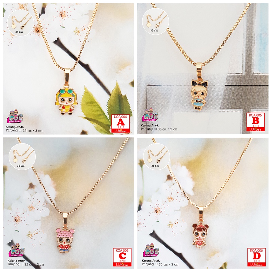 KOA 006 Kalung Anak LOL Boneka Panjang 35 cm Perhiasan Lapis Emas Kalung Xuping Anak Set Luxx Xuping