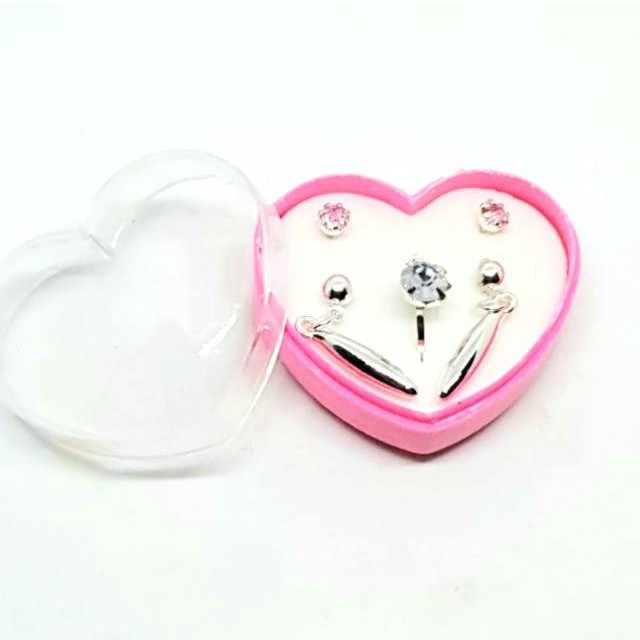 Set Perhiasan Anting dan Cincin Mainan Anak Fashion FREE BOX PGM P33