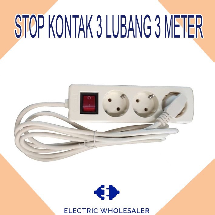 STOP KONTAK 3 LUBANG 3 METER