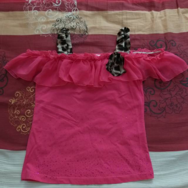 Preloved - tanktop pink fanta