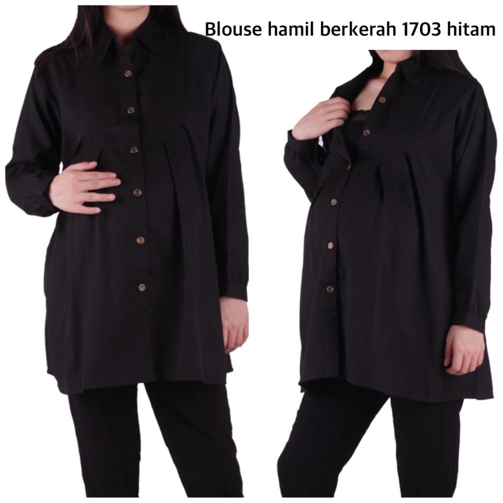 Baju hamil Blouse hamil 1703 Kerja/Menyusui tuliskan warna yg dipilih