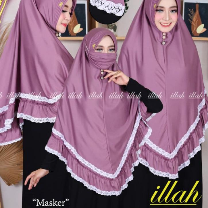 ((TERMURAH)) JILBAB INSTAN RENDA FREE MASKER / JILBAB JUMBO MURAH / JILBAB KEKINIAN