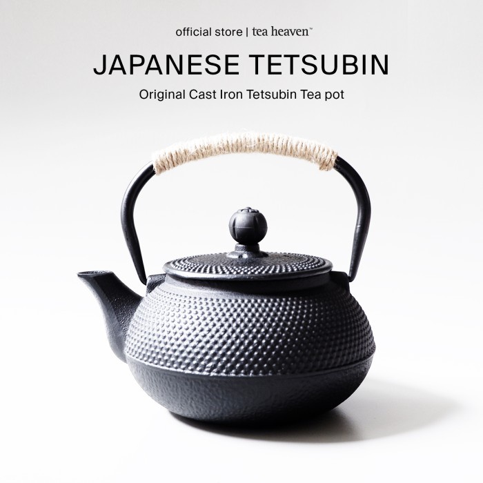 ✨ BISA COD ✨ Teko Teh Jepang Tetsubin Premium Besi Hitam Japanese Teapot Cast Iron - 600ML