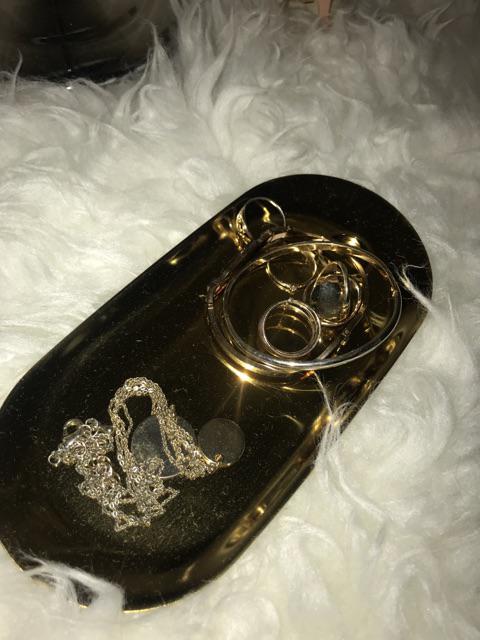 Nordic Oval Stainless Steel Storage Tray Sna Jewelry Metal Home Organizer Astarit.id♫♬