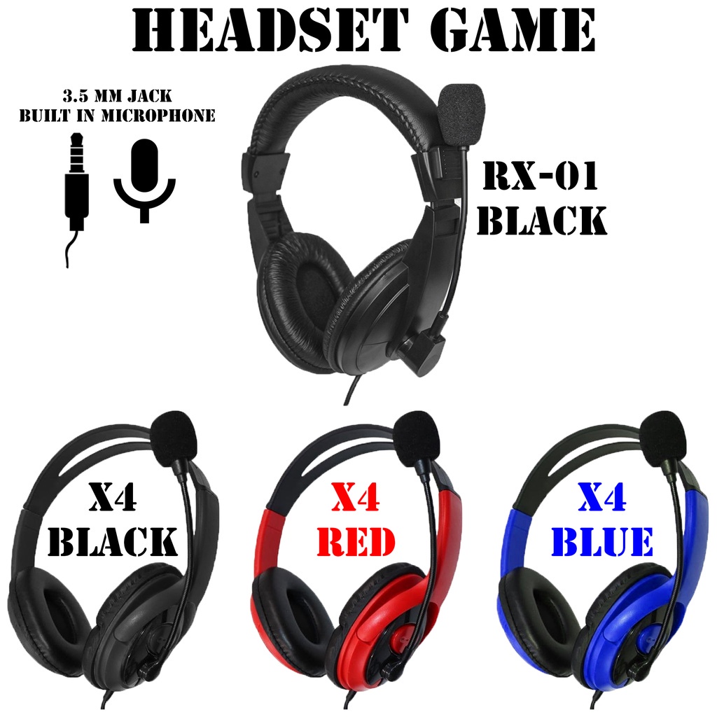 GoodCase - Headset Gaming LED RX01 X4 SY830MV Headset Gaming + Microphone / Gaming Headset Hp Super Bass