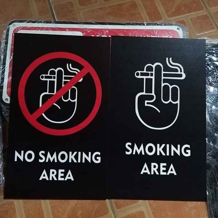 

Sign Smoking Area Tipe A Acrylic I Signboard Akrilik UV Print