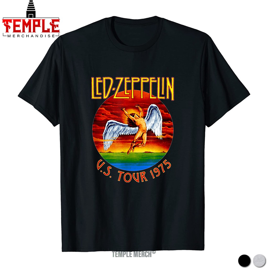 Baju Kaos Band Led Zeppelin U.S 1975 Tour T-Shirt | Temple Merch