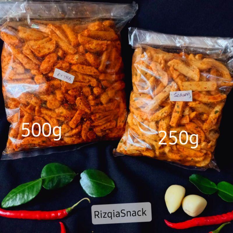 Basreng stik extra enak gurih renyah 250 gram home made snack bakso goreng-2