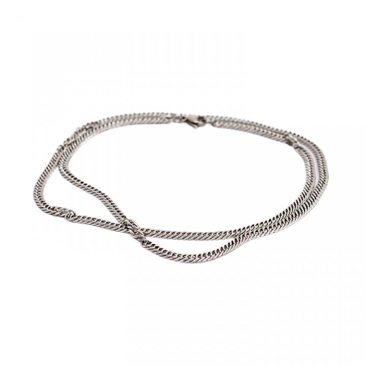 Kalung Stainless Polos Tebal 4mm - M2 / Perhiasan / KAlung Pria / Kalung Wanita / Aksesoris Baju