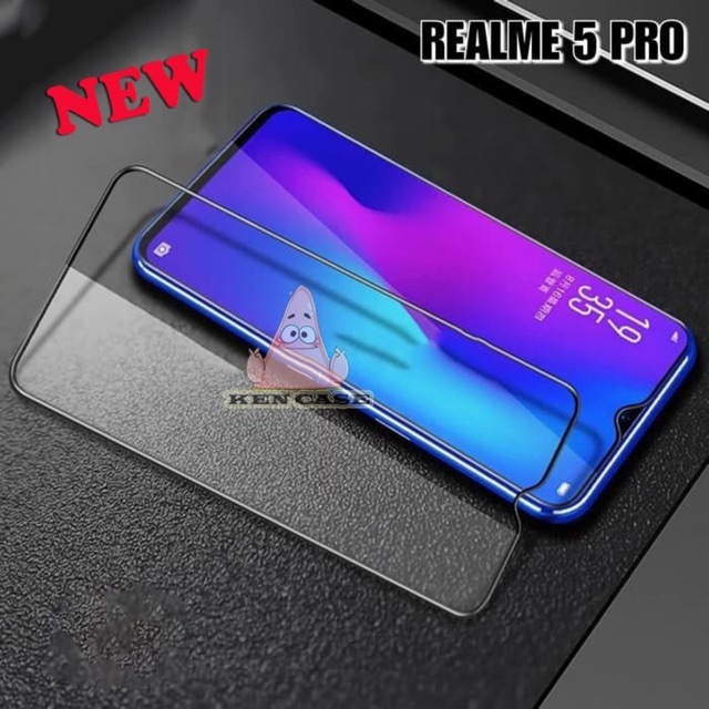 tempered glass full lem 9D 5D 6D realme 5 / realme 5 pro / 5s / 5i