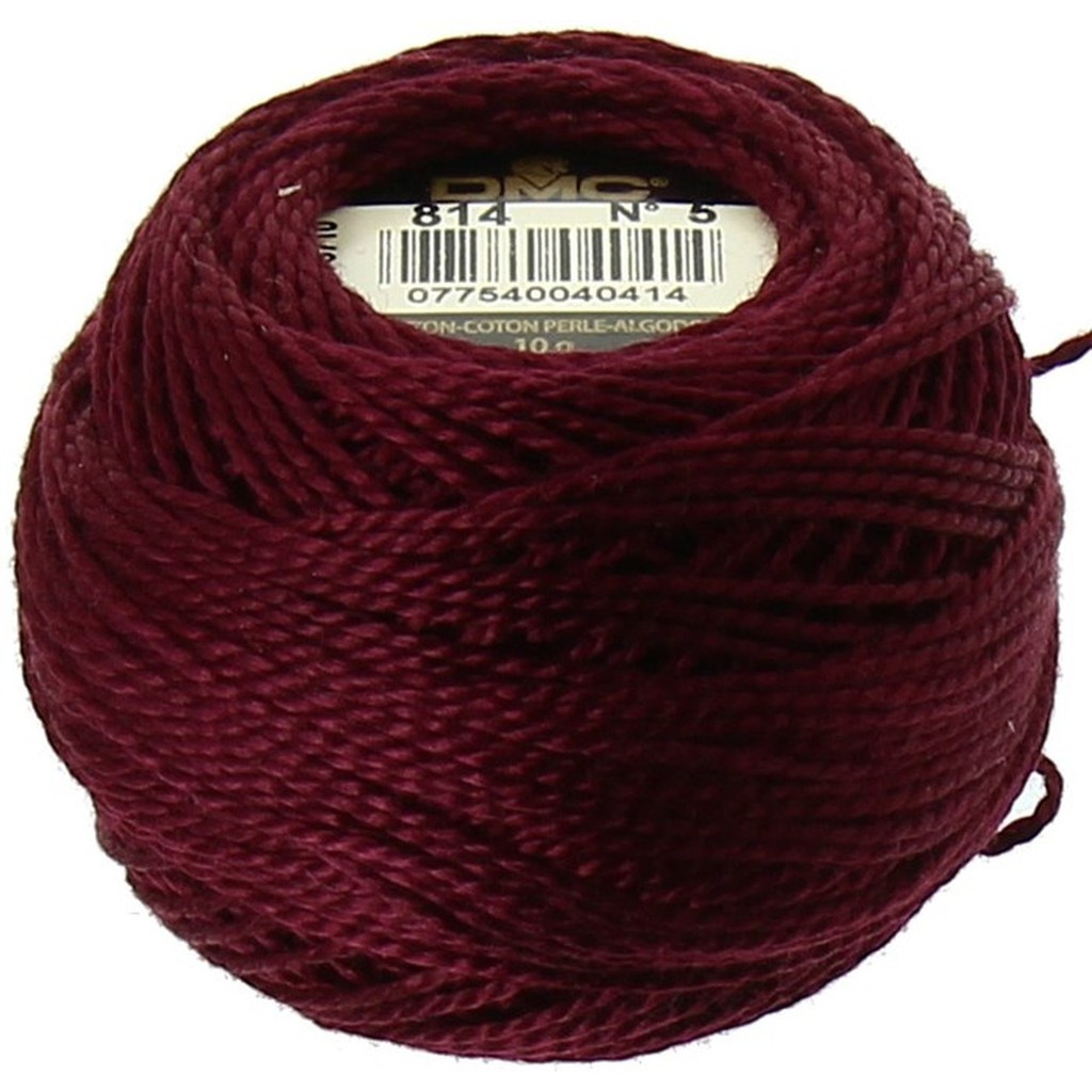 Benang Sulam DMC Art 116 Cotton Perle Pearl Ball Size 5 Kode 814