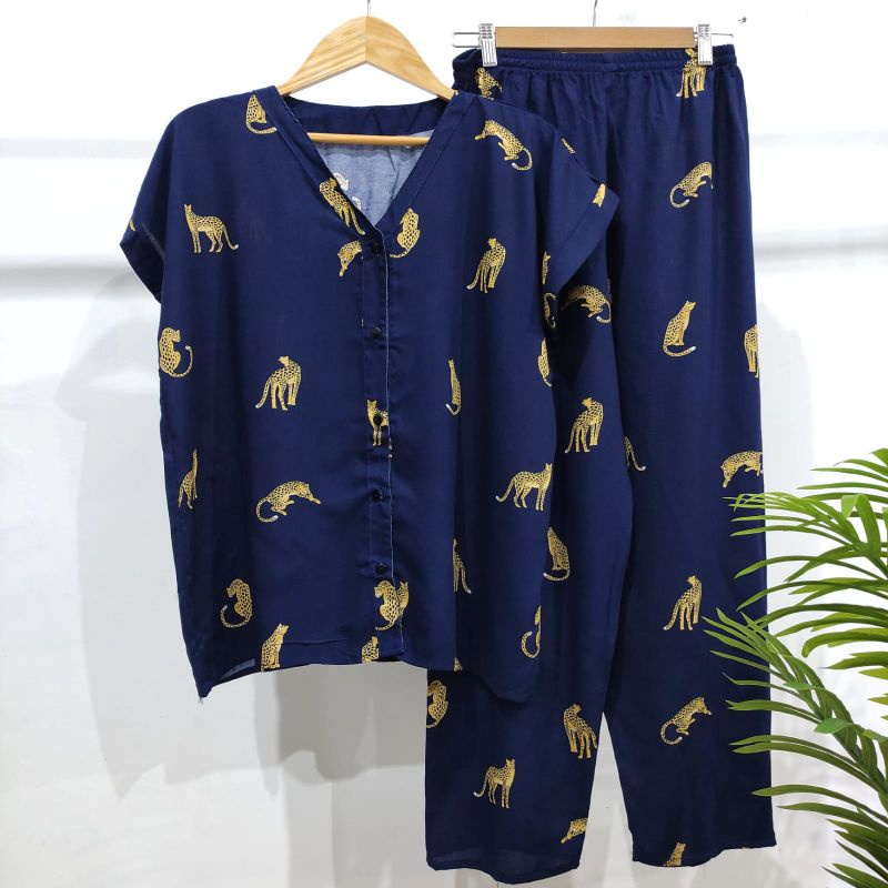 PIYAMA KANCING HITS PIYAMA KANCING BUSUI | PIYAMA RAYON | HOMEWEAR-Nk 16Q