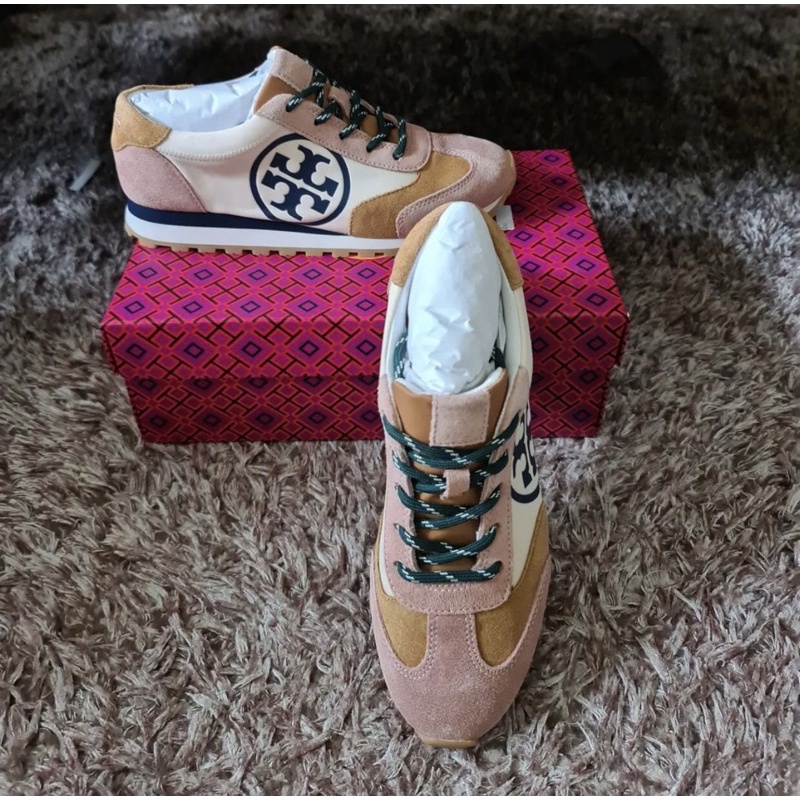 sepatu tb annie nylon runner new cream size 7.5 original shoes