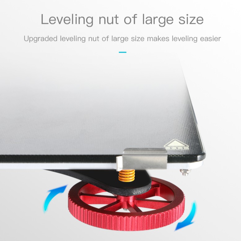 INDOCART Red Nut Large Size 3D Printer for Bed Leveling