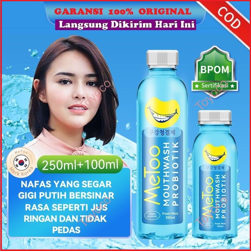 Metoo Obat Kumur Mouthwash Metoo Meto Meeto Meetoo Obat Kumur Mouthwash Probiotik Fresh Mint Perontok Karang Gigi Dan Pembersih Pemutih  Gigi Kuning Permanen Original Bpom