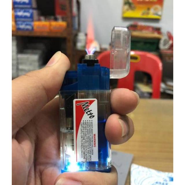 Jual Mancis Korek Bara Senter Metro Lighter Gm Bisa Isi Ulang