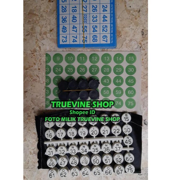 Permainan Bingo Board Game Set / Lengkap - 24 Kartu Bingo Card (Mainan 025