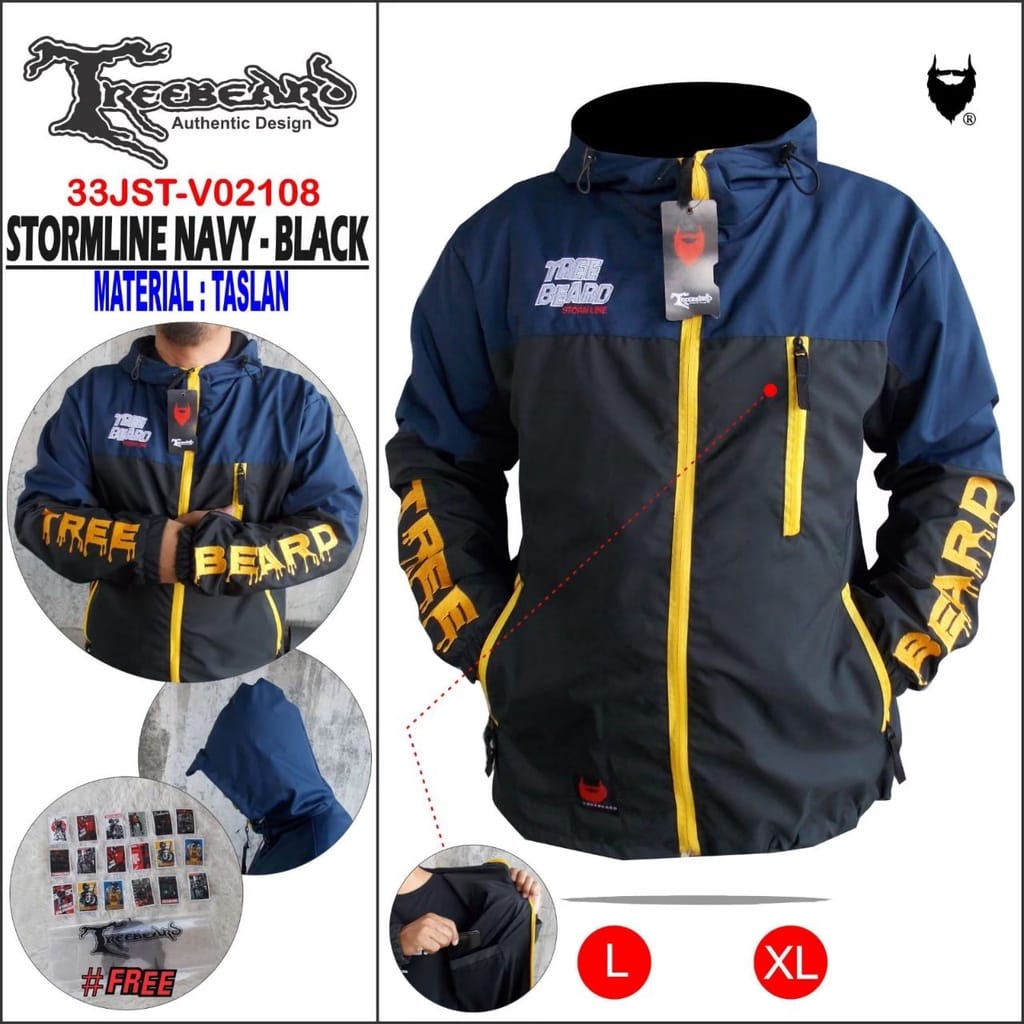 Jaket Outdoor Pria Original Treebeard / Jaket Anti Air Stromline / Jaket Gunung Rapperwear Original