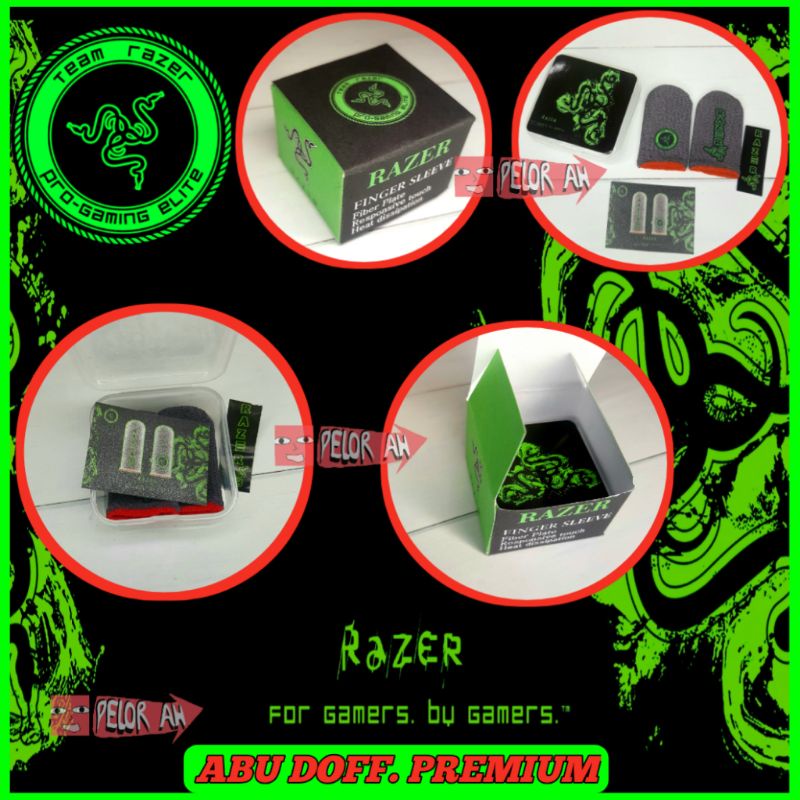 SARUNG TANGAN JARI JEMPOL RAZER ISI 2 ANTI BASAH/KERINGAT HP GAMING RAZER