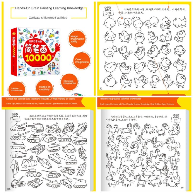 

[capt] Mainan Edukasi Anak Buku Belajar Mewarnai Drawing Book
