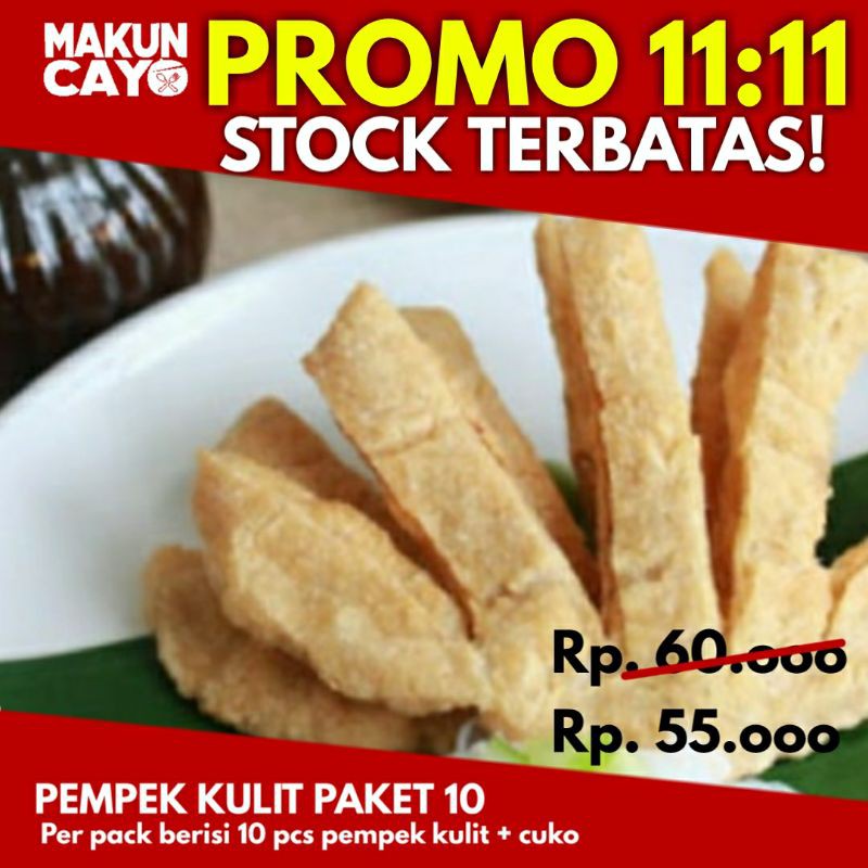 

[PROMO 11:11] PEMPEK KULIT isi 10 + CUKI