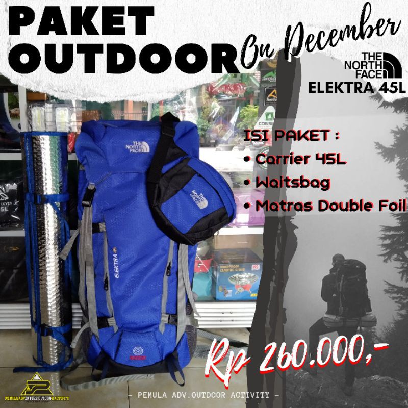 Promo Paket Carrier TNF Elektra 45L Lokal