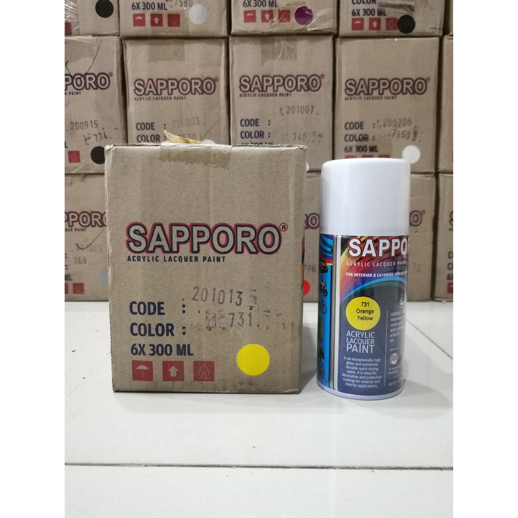 Cat Semprot Sapporo Paint 731 Orange Yellow
