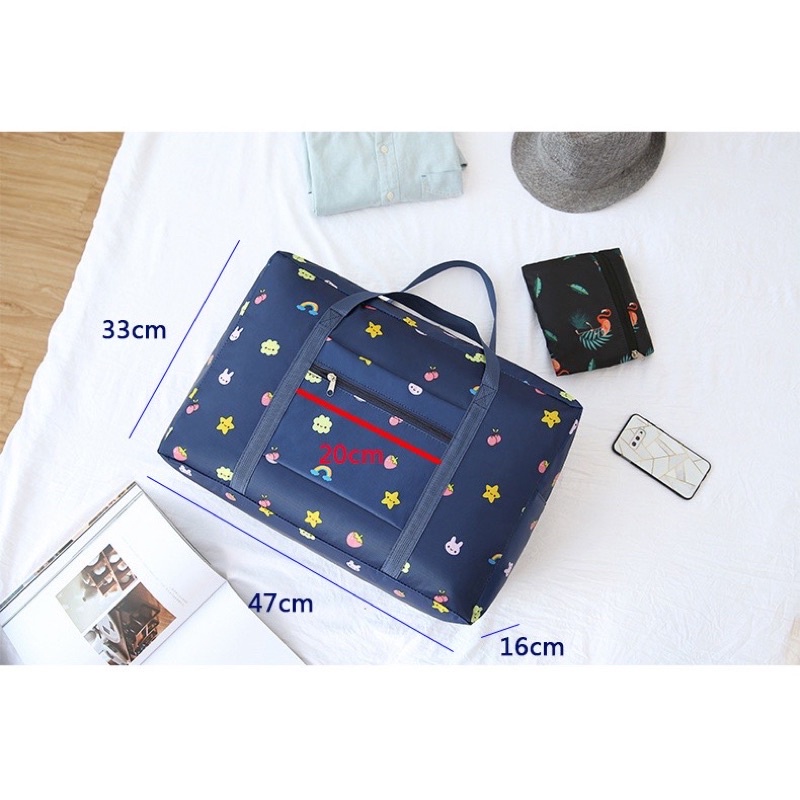 Tas Travel bag hand Carry New Foldable -Motif