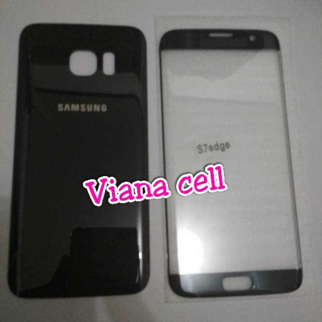 SAMSUNG S7 EDGE BACK DOOR COVER TUTUP BELAKANG KACA DEPAN LCD SAMSUNG S7 EDGE G935 G935F ORIGINAL