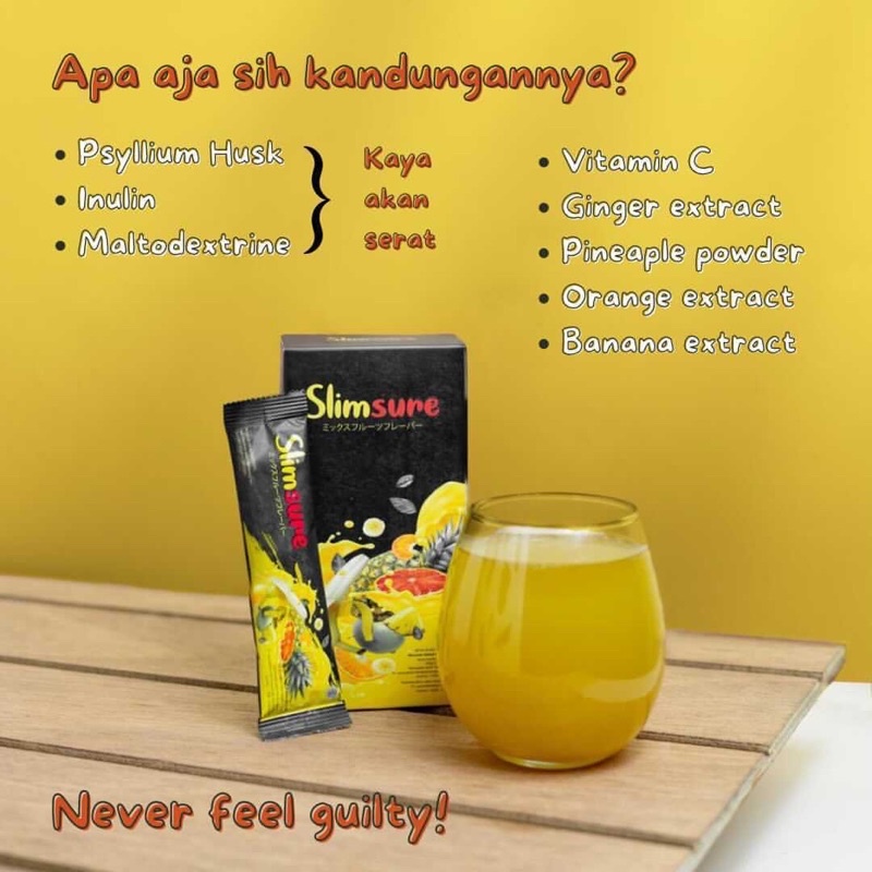 slimsure block fat - pelangsing herbal ( turunin berat badan tanpa diet) isi 15 suchet 100% original