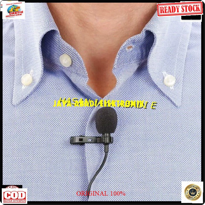 G156 ORIGINAL mic jepit 3.5mm stereo mik klip microphone clip mikrophone kerah baju kabel BISA UNTUK SEGALA JENIS cable audio sound sistem vocal vokal youtube komputer universal karaoke smule hp handphone youtuber G156  PANJANG 120-150 CM  BISA UNTUK SEGA