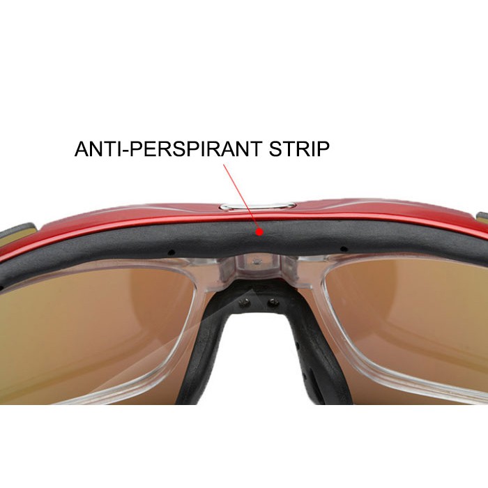 ROBESBON Kacamata Sepeda dengan 5 Lensa Myopia - 0089PC - Black