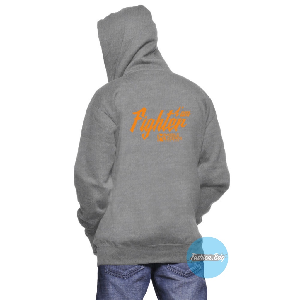 JAKET SWEATER PRIA HOODIE JUMPER I'AM FIGHTER MOBILE LEGEND TERLARIS