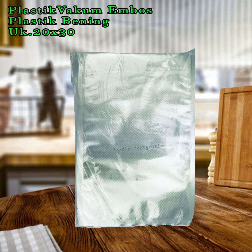 Plastik Bening *Plastik Vakum Embos * Uk.20x30