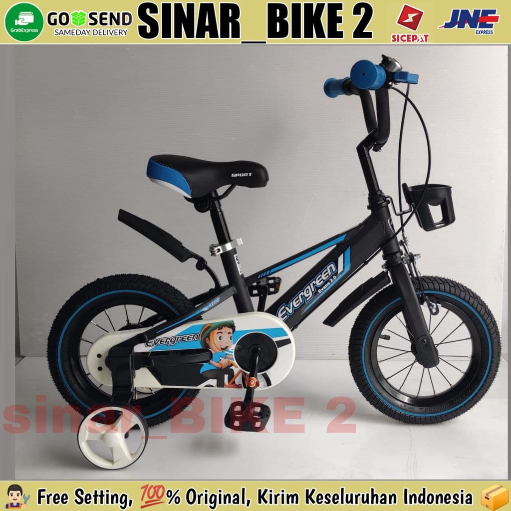 Sepeda Anak Laki 12 &amp; 16 Inch BMX EVERGREEN EVAN 2.0