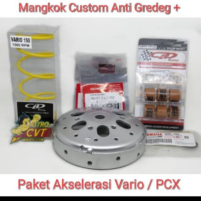 MANGKOK CUSTOM dan AKSELERASI VARIO 125 VARIO 150 PCX LOKAL MANGKOK ANTI GREDEG MANGKOK RACING
