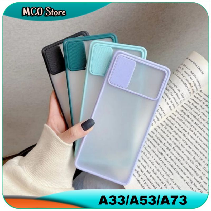 Casing Samsung A33 A53 A73 Translucent Slide Camera Case