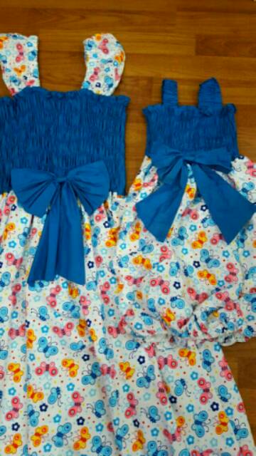 Baju kembar ibu dan anak motif kupu