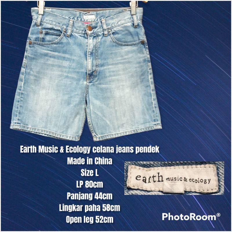 Earth Music & Ecology celana jeans pendek